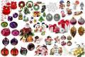 Клипарт &quot; Новогодние и рождественские украшения для фото &quot;. / Cliparts &quot;New Year&#039;s and Christmas ornaments for a photo&quot;. 