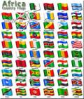 Клипарт - Государственные флаги стран Африки