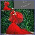 Шаблон для девушки - В шикарном красном платье