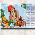Зимний календарь для ребенка на 2017 год – Лови колобок Винни- Пух