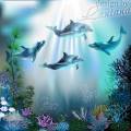 PSD исходник - Дельфину глубина морская даёт надежду на любовь