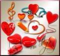 Clipart - Quiet heart beating in anticipation of love