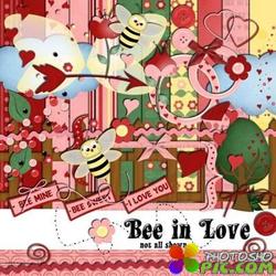 Скрап-набор - Влюбленная пчела