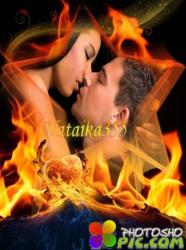 Фоторамка - Обжигающий поцелуй огня