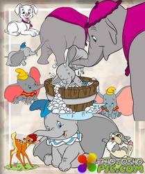 Клипарт – герои мультфильмов Диснея: Слонёнок Дамбо