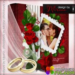 Шаблон свадебной фотокниги и DVD шаблон - True Romance