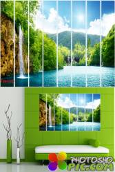 Полиптих в PSD формате – Водопад для амазонок 