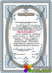 Бланк Сертификат мужчине - Мартовский кот 