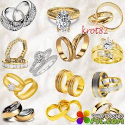 Клипарт  – Обручальные кольца с бриллиантами   
