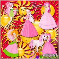 Клипарт для детей - Принцесса и Солнце / Clip Art for children - Princess and the Sun