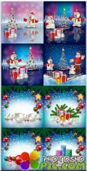 Новогодние фоны - Новогодние композиции / Christmas backgrounds - Christmas composition