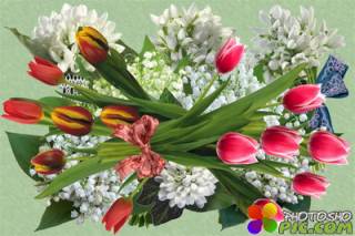 Клипарт Букеты ранних весенних цветов 
